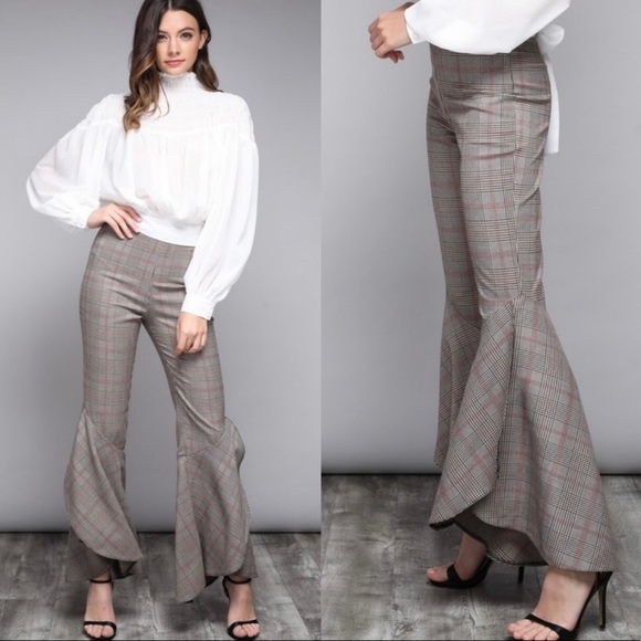 Cray Hart Designs Pants - Sophisticated High Waist Cropped Flare Pants